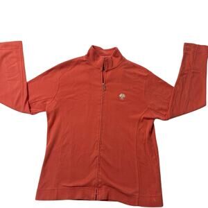 Lady Divots Golfing jacket women’s Sz small coral color zip up 100% Pima Cotten